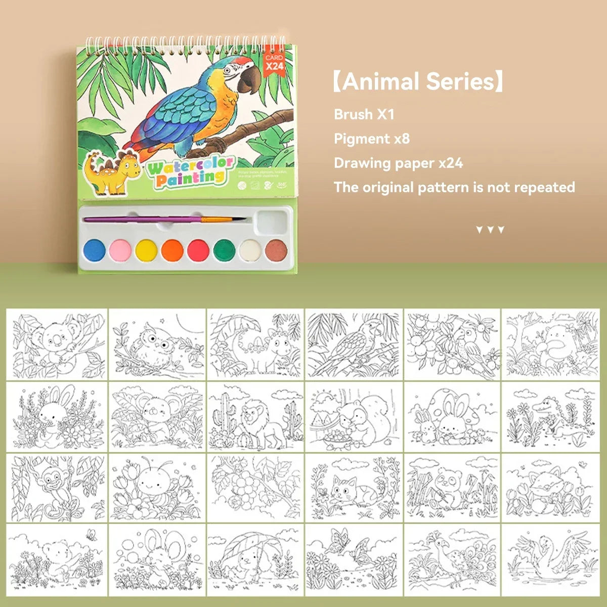 Coloreve – 8-Color Portable Watercolor Painting Book