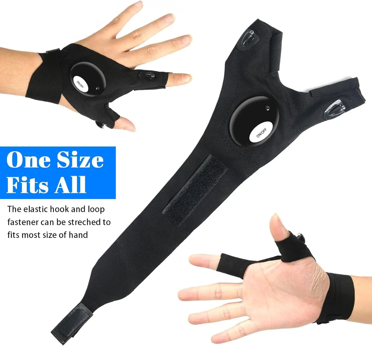 GlowGrip – LED Half-Finger Flashlight Gloves