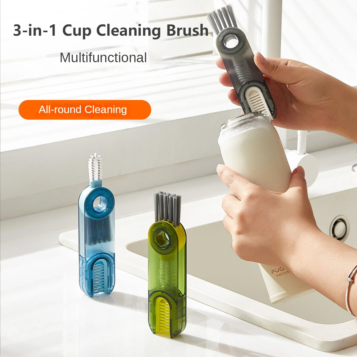 CleanEase – U-Shaped Multifunctional Cleaning Brush