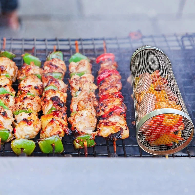 GrillRoll – Rolling BBQ Basket