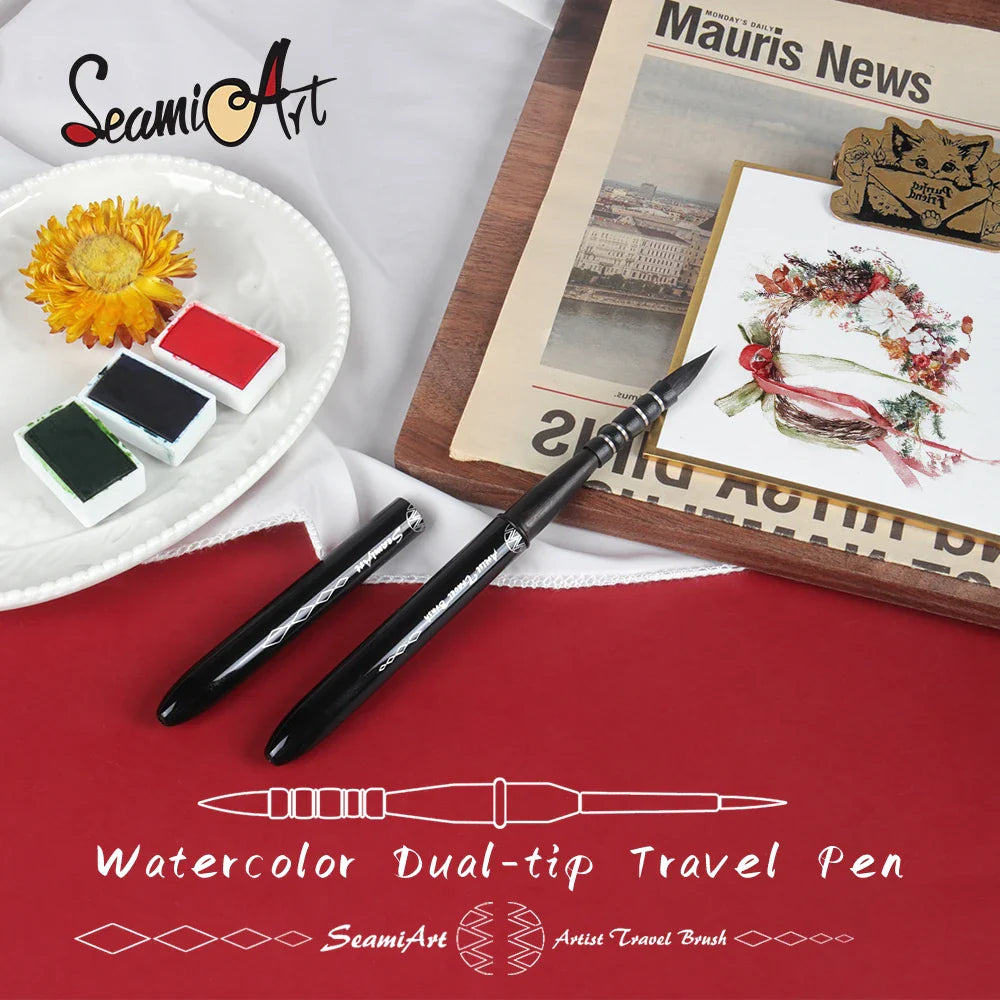 DualBrush – Dual-Tip Travel Watercolor Brush Pen