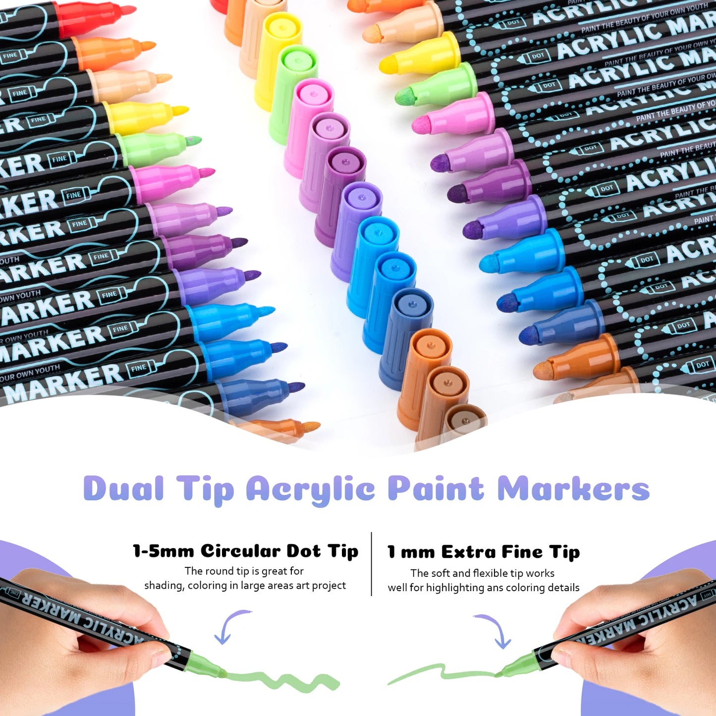 ColorFlex – Dual Tip Acrylic Paint Pens