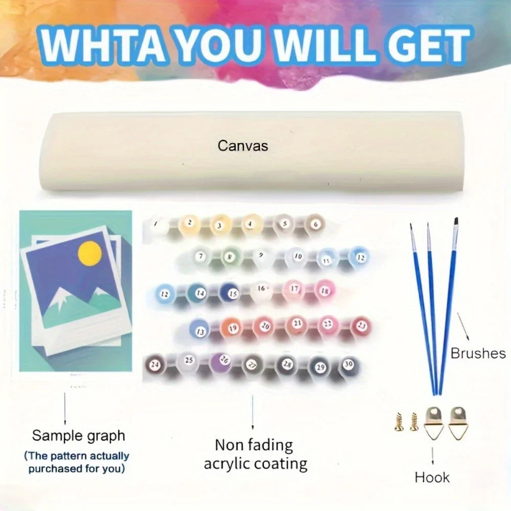 StarryLake – Mountain Reflection Paint by Number Kit