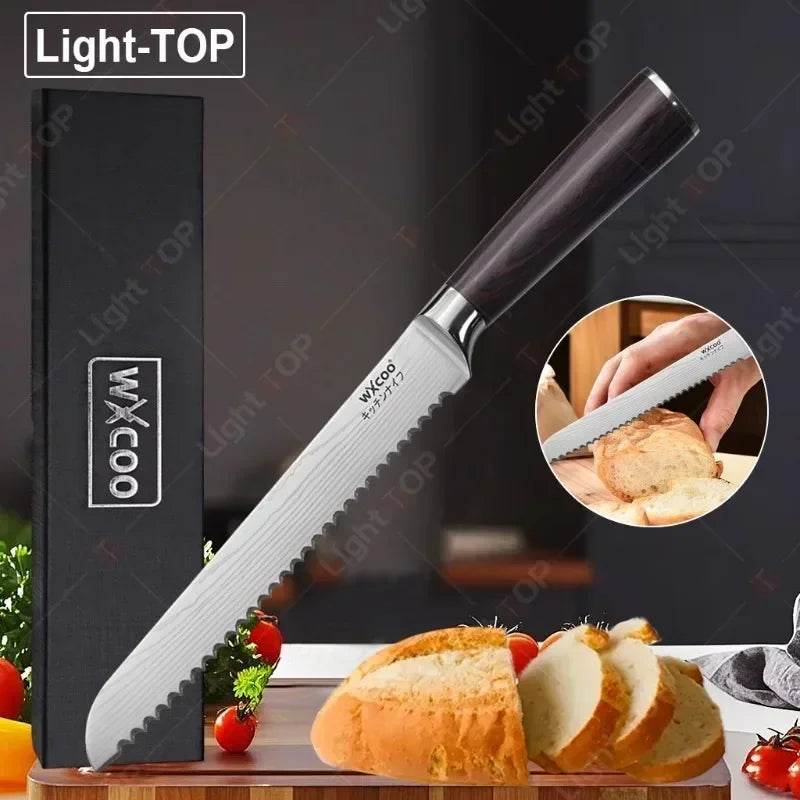 SlicePro – 8-Inch Serrated Bread & Chef Knife