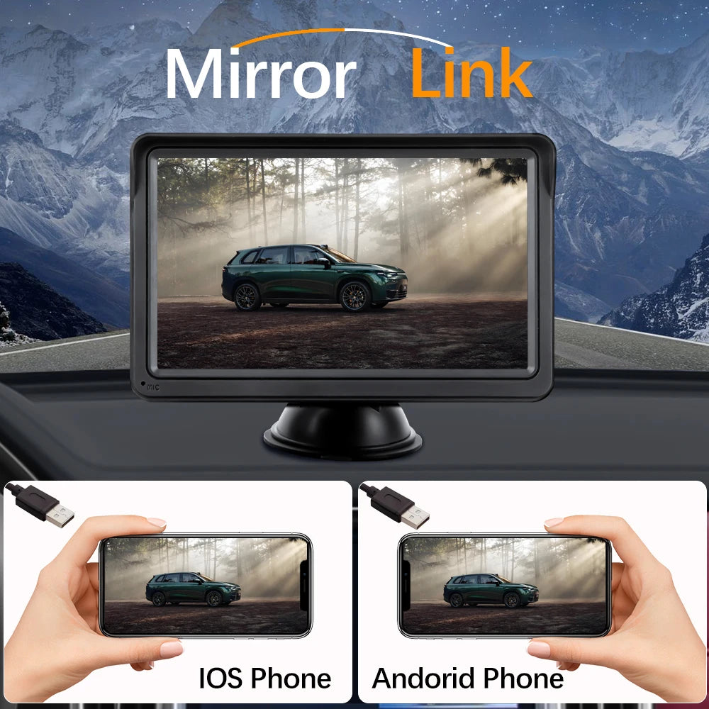RoadView – 7-Inch Wireless CarPlay & Android Auto Player