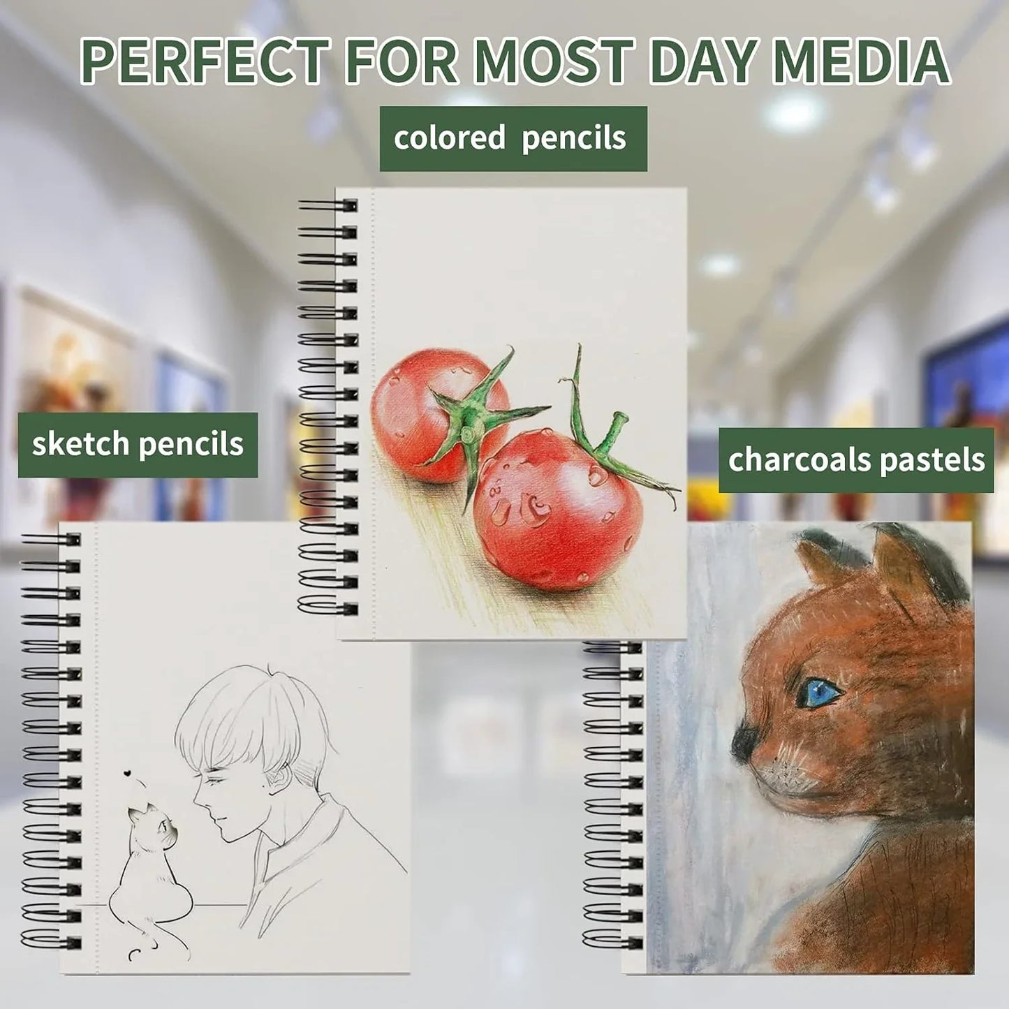 Sketchora – 2PCS Thickened Spiral Sketchbook Set