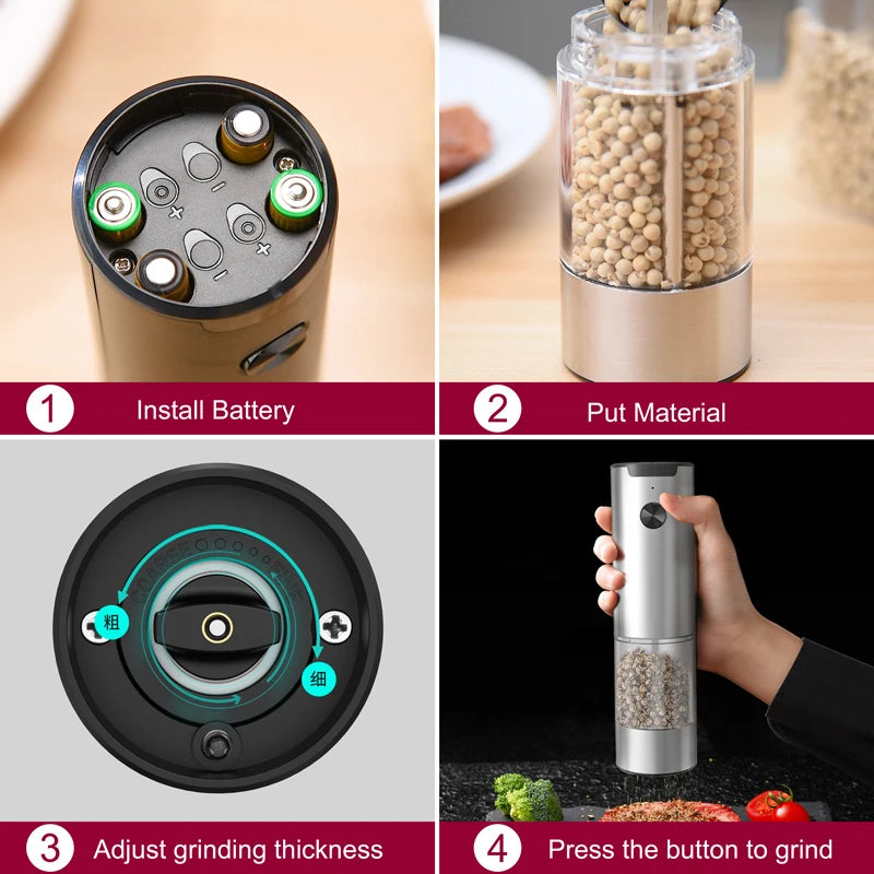 SpiceMate – Electric Salt & Pepper Grinder
