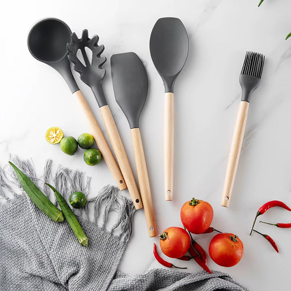 KitchenGlow – Silicone Cooking Utensil Set
