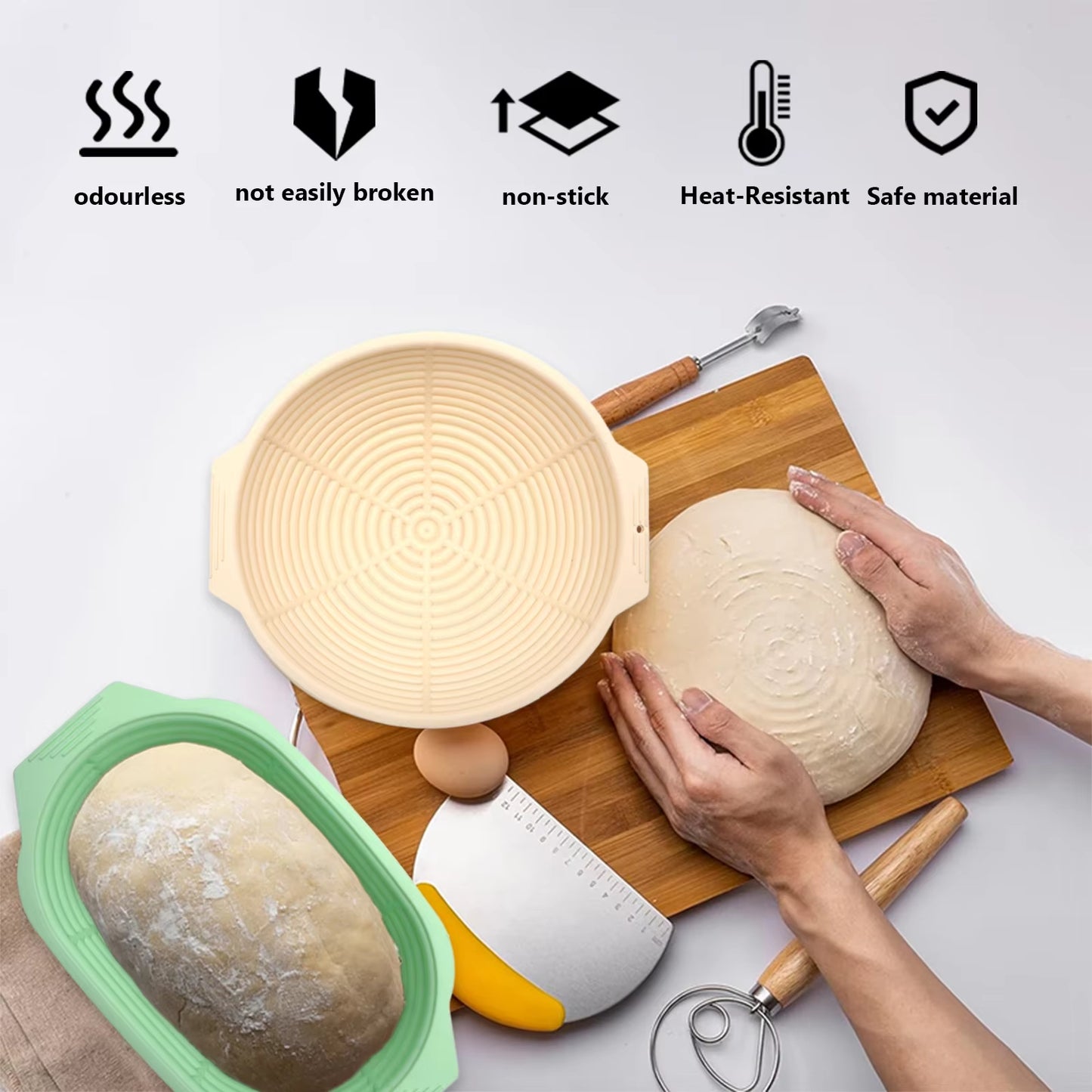 DoughPro – Collapsible Silicone Bread Proofing Basket