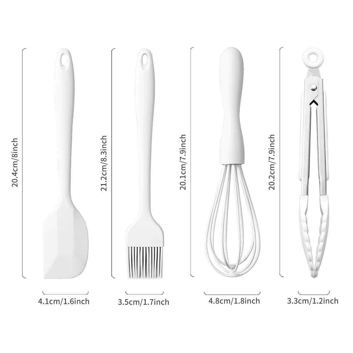 CulinaFlex – 4-Piece Silicone Cooking Tool Set