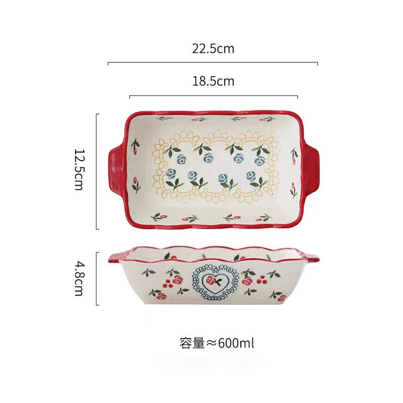 Cerava – Rectangular Ceramic Baking Dish with Handle