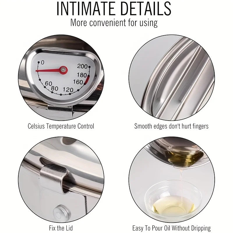 HeatMaster – Induction Tempura Pan with Thermometer