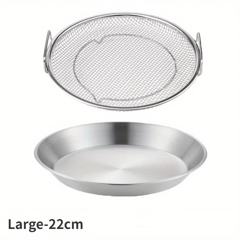 CrispPro – 2pcs Stainless Steel French Fries Basket Set