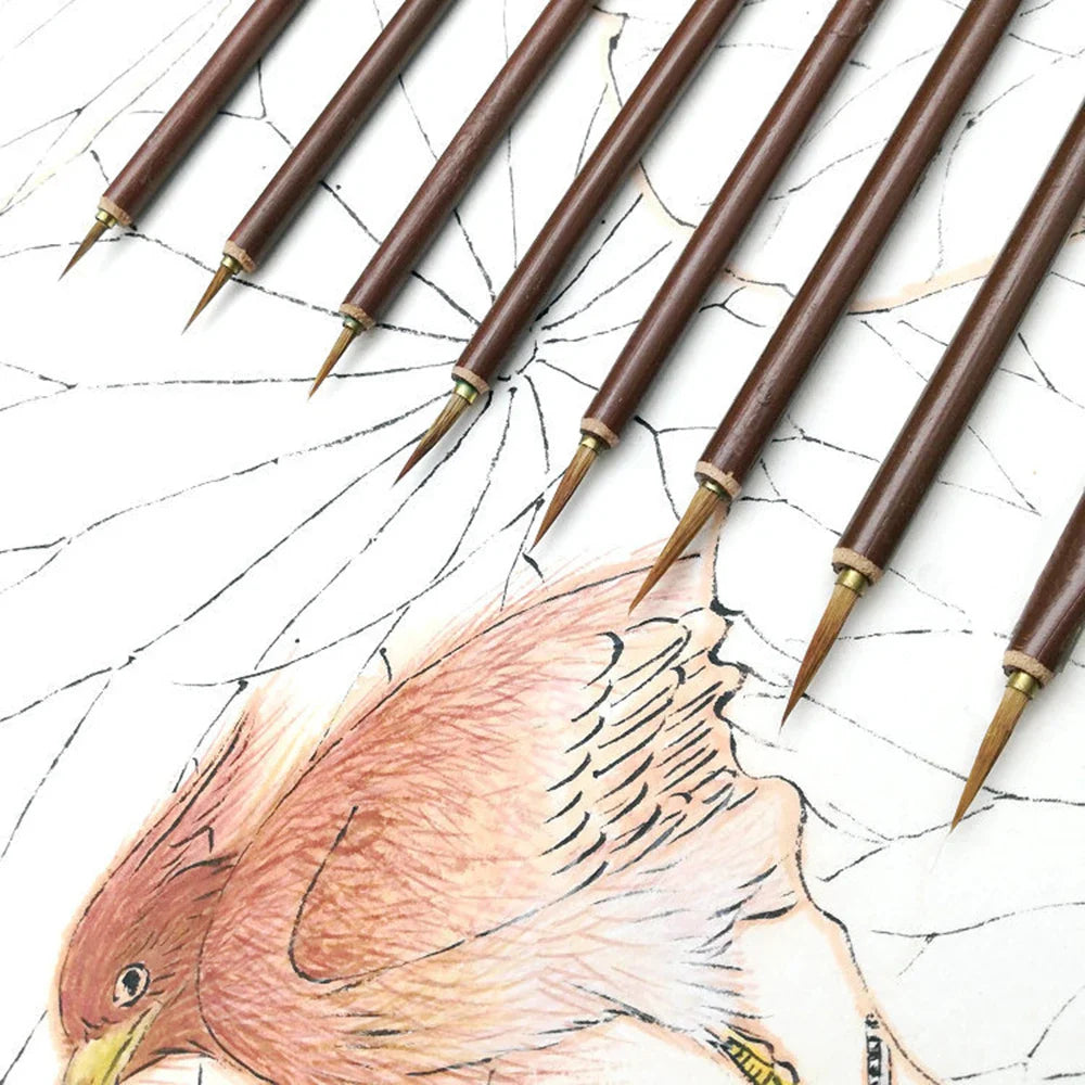 LineMaster – 3 Piece Metal Weasel Hair Brush Set