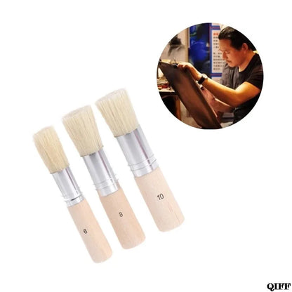 BrushFormal – 3-Piece Wooden Stencil &amp; Bristle Brush Set