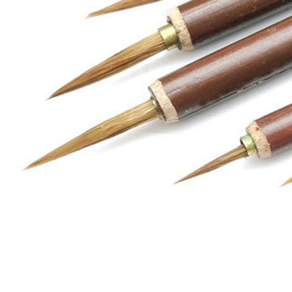 LineMaster – 3 Piece Metal Weasel Hair Brush Set