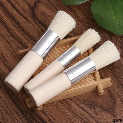 BrushFormal – 3-Piece Wooden Stencil &amp; Bristle Brush Set