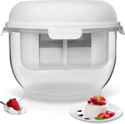 Yogressa – Yogurt Maker with Fine Mesh Strainer & Pressure Plate