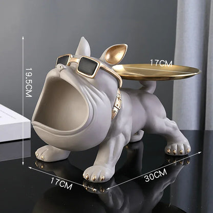 BulldogVault – Resin Dog Statue with Storage
