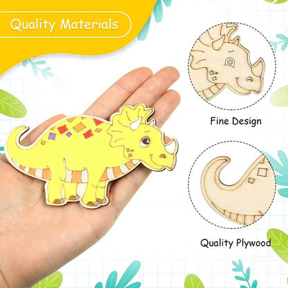 DinoCrafta – Unfinished Wooden Dinosaur DIY Laser Cut Set