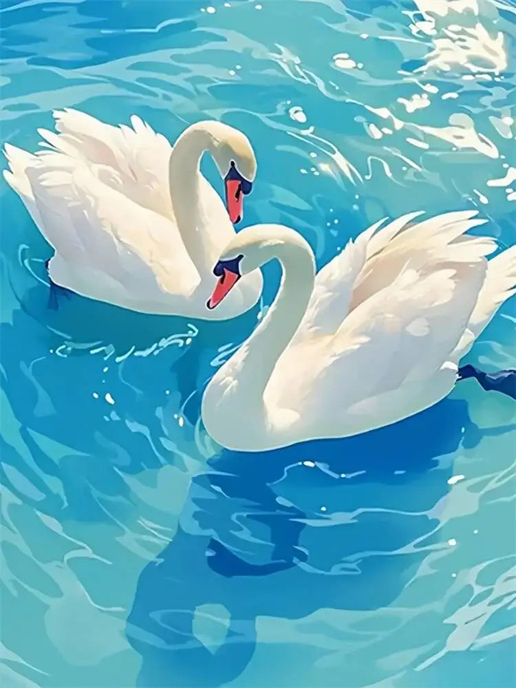 SwanGrace – Digital Oil Paint by Numbers Kit