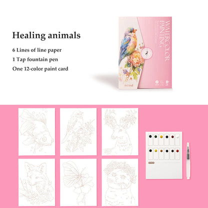 PastelPals – Kawaii Coloring Book with Watercolors