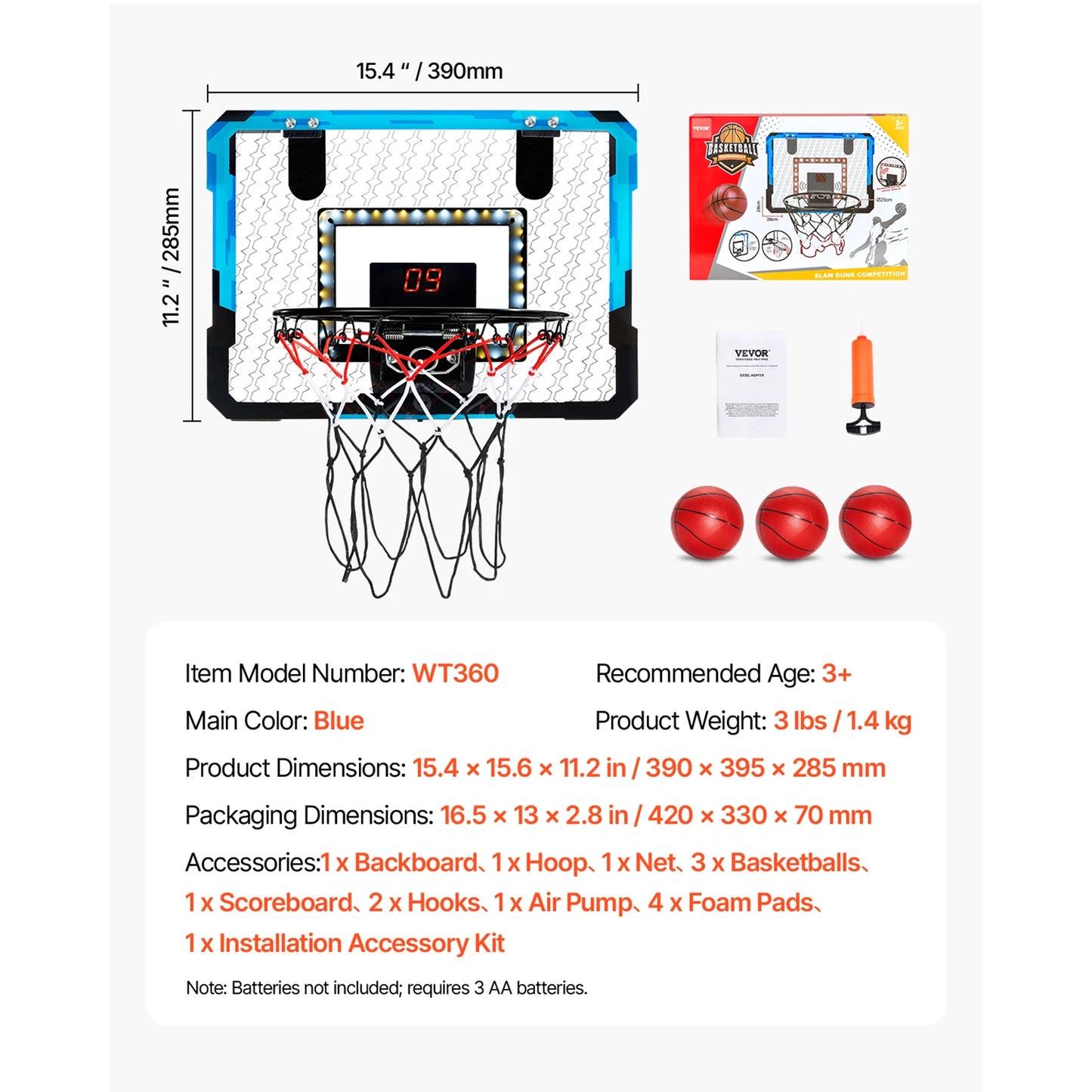 HoopPlay – Foldable Basketball Hoop Set