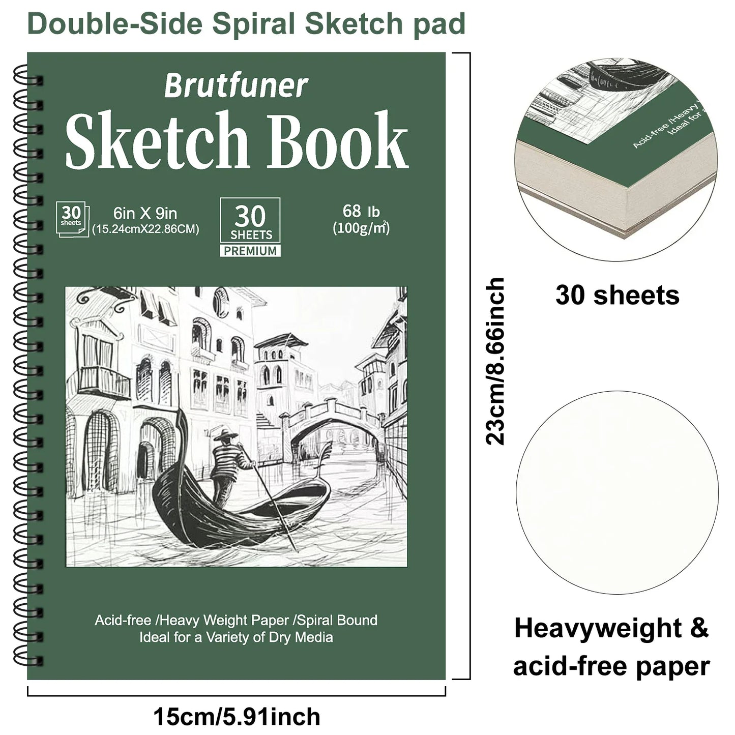 Sketchora – 2PCS Thickened Spiral Sketchbook Set