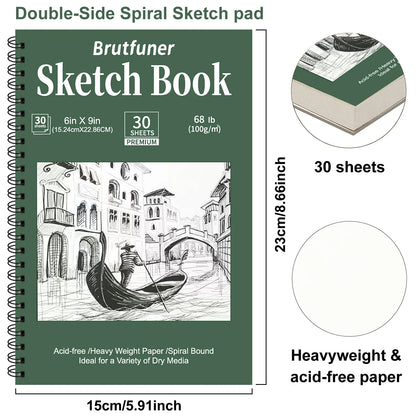 Sketchora – 2PCS Thickened Spiral Sketchbook Set