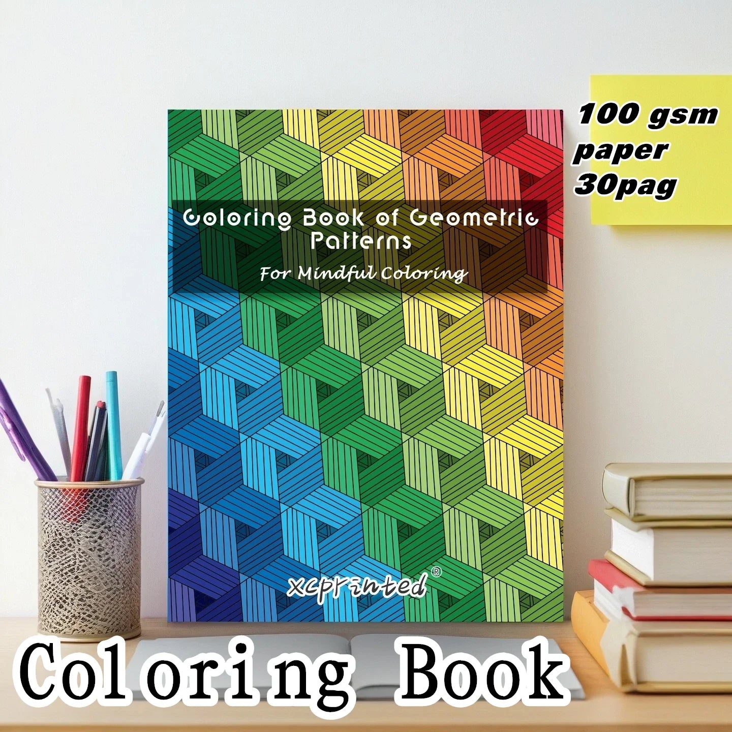 GeoZen – 32-Page Geometric Adult Coloring Book