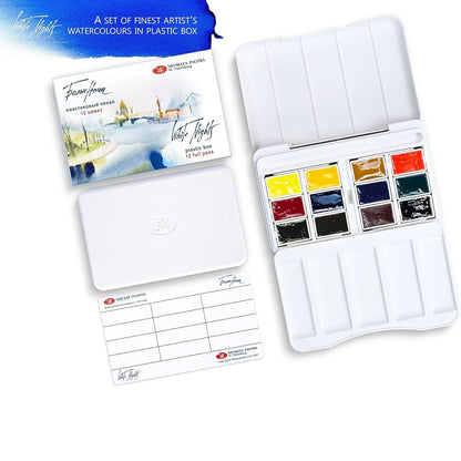 WhiteNite – Professional 12-Pan Watercolor Set