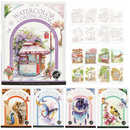 PaletteJoy – 12-Color Watercolor Painting Kit with Brush & Pad