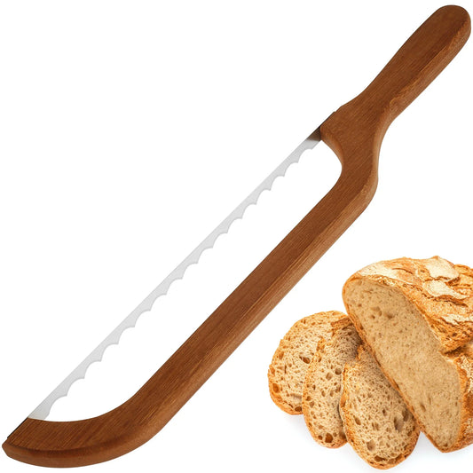 BakeSlice – Wooden Handle Serrated Bread Knife