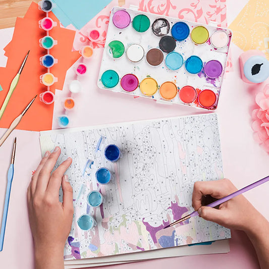 Pastelique – 10 Piece Colorful Fine Detail Paint Brush Set