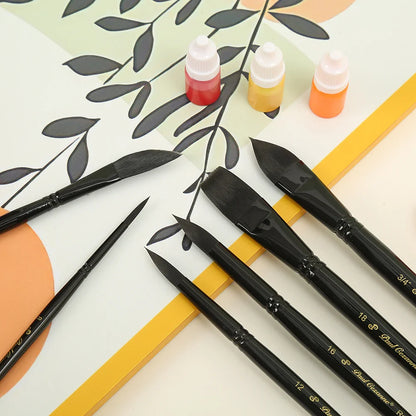 BrushMax – 10-Piece Wooden Handle Painting Brush Set