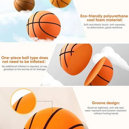 QuietDribble – Airless Foam Silent Basketball