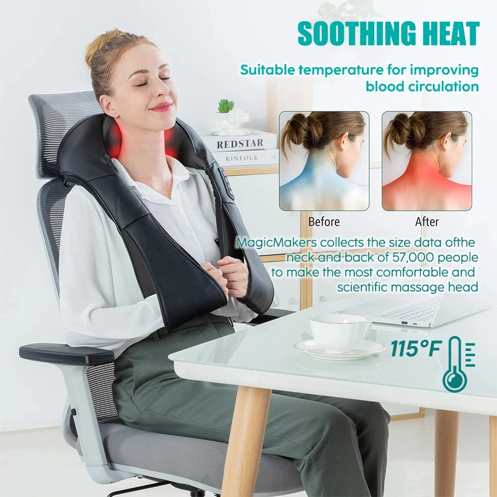 RelaxEase – Heated Shiatsu Neck & Shoulder Massager