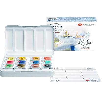 WhiteNite – Professional 12-Pan Watercolor Set