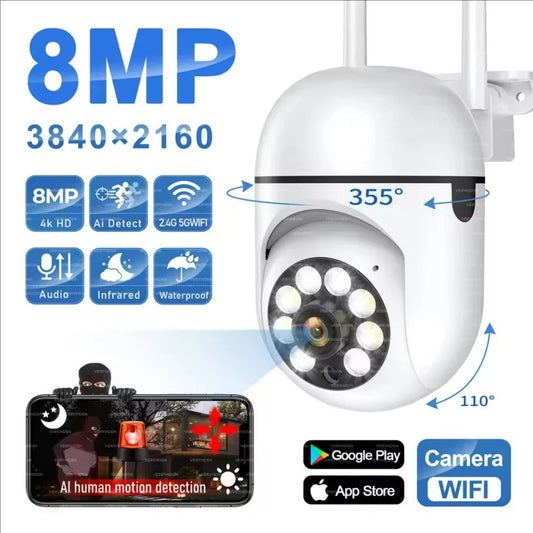 SecureView – 8MP Outdoor PTZ WiFi Security Camera