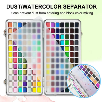 Chromanova – 100 Color Solid Watercolor Paint Set