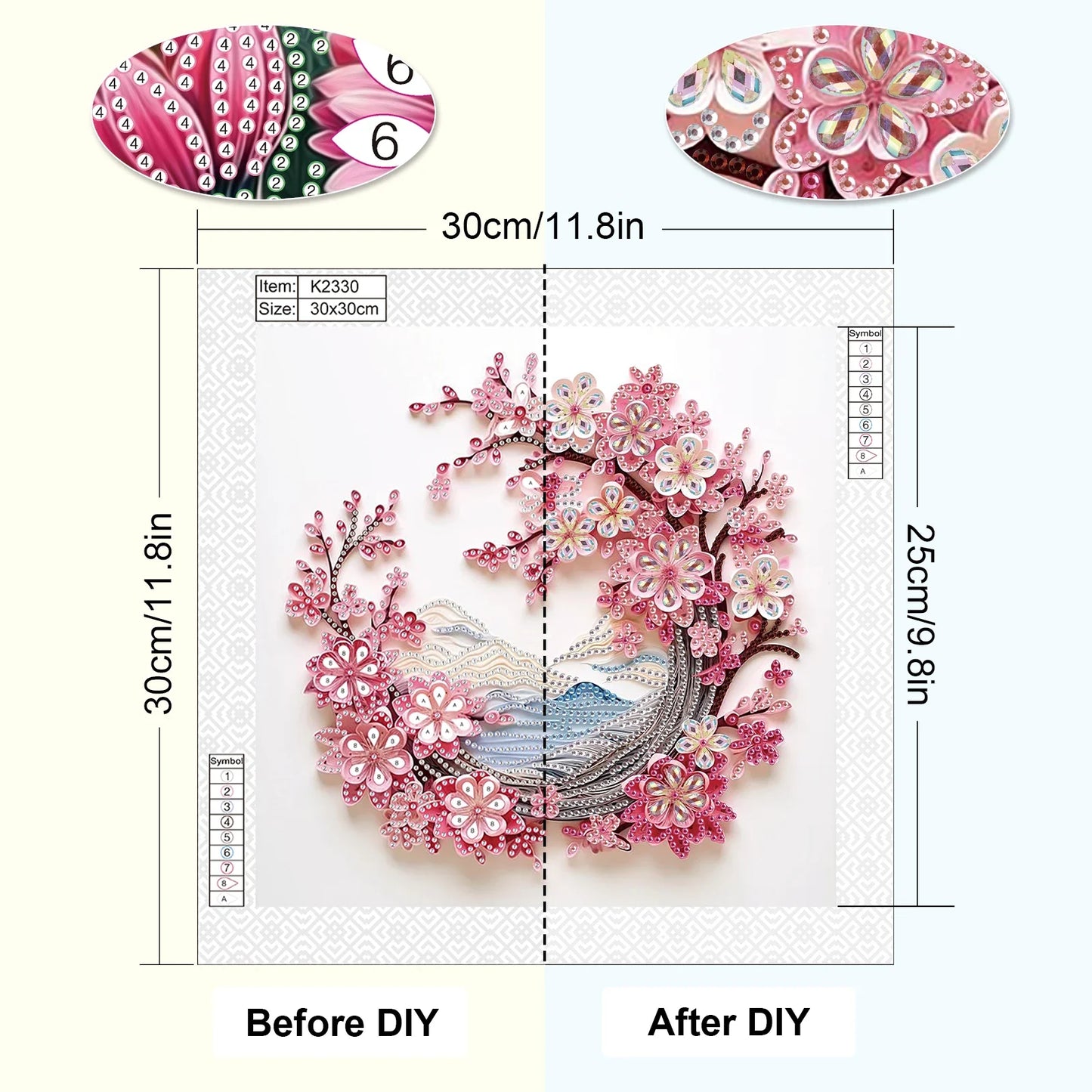 BlossomGleam – Peach Blossom Diamond Art Painting Kit