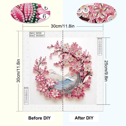 BlossomGleam – Peach Blossom Diamond Art Painting Kit