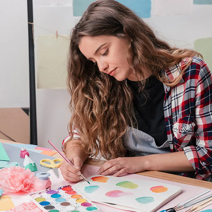 Pastelique – 10 Piece Colorful Fine Detail Paint Brush Set