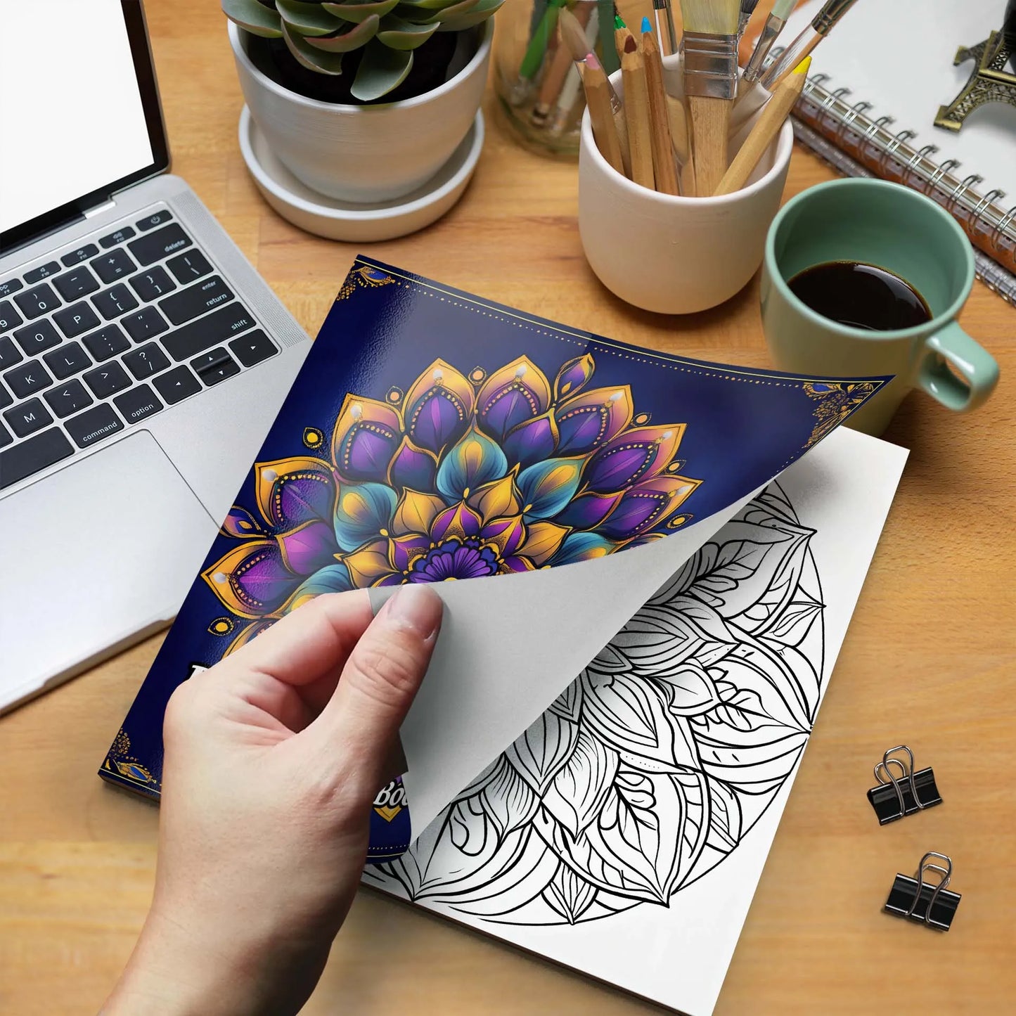 ZenDoodle – 24-Page Mandala Coloring Book for Adults & Teens