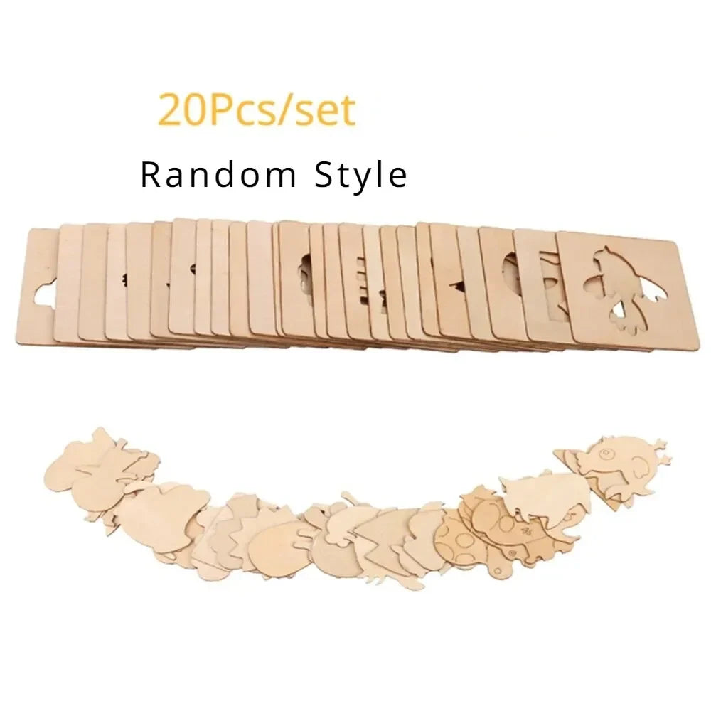 LearnoCraft – 20-Piece Montessori Drawing & Painting Stencil Set