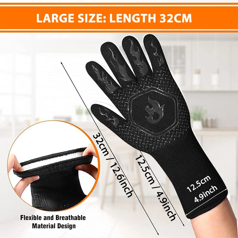HeatGuard – Fireproof Silicone Oven Gloves