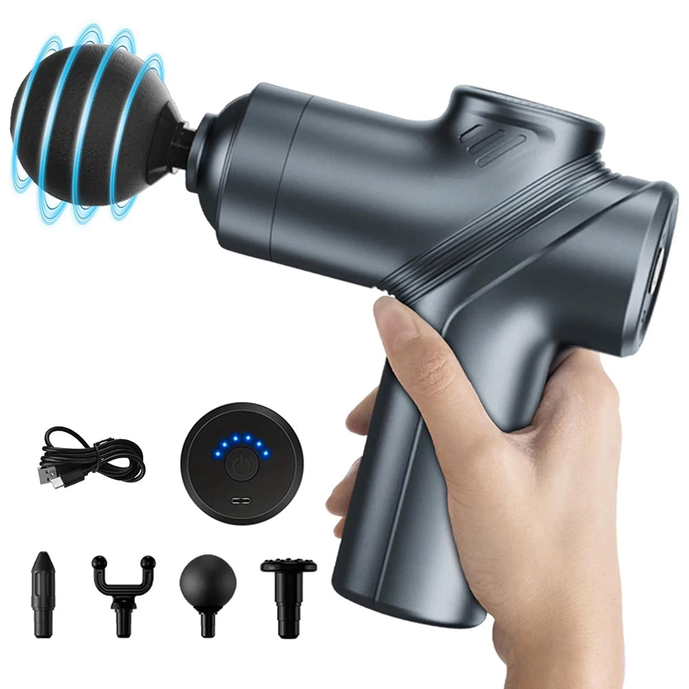 PulsePro – Deep Tissue Massage Gun with 4 Heads