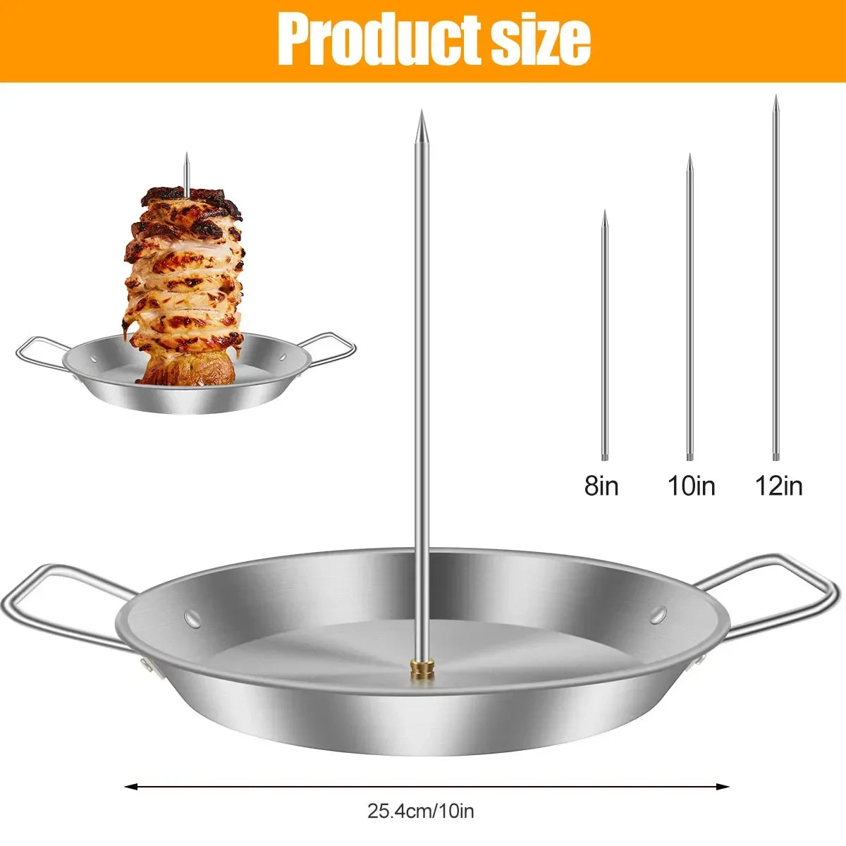 SpikeGrill – Vertical Stainless Steel Meat Skewer Rack