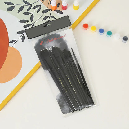 BrushMax – 10-Piece Wooden Handle Painting Brush Set