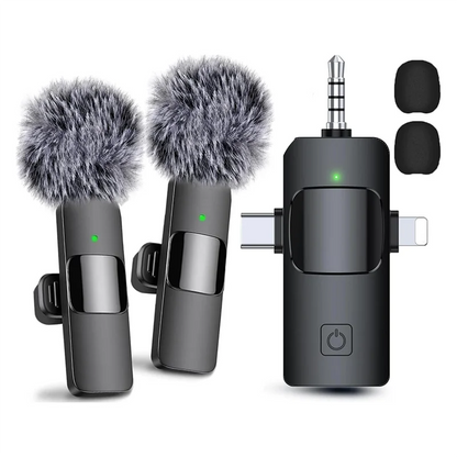 SoundMate – 3-in-1 Wireless Lavalier Microphone with Noise Reduction